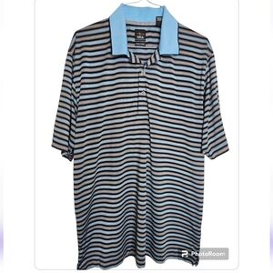 Page & Tuttle PGA Striped Cool Swing Polo Shirt Size L